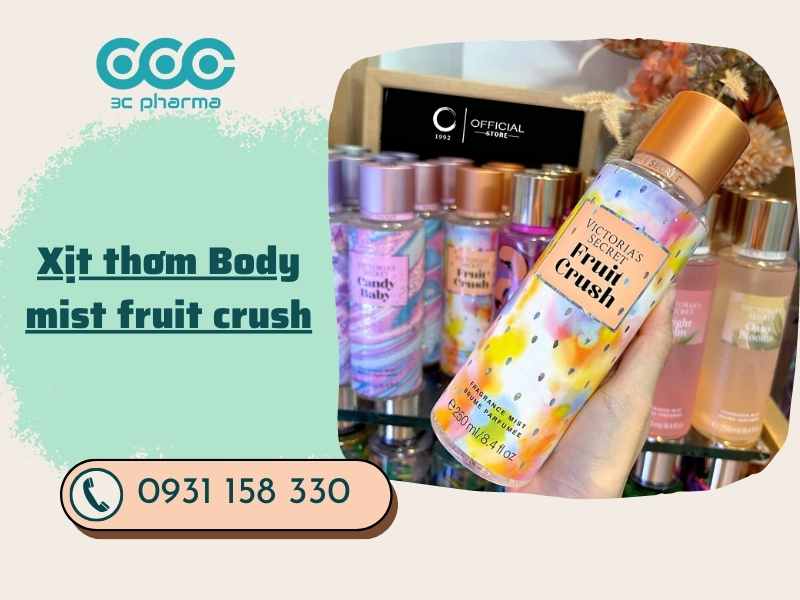 Xịt thơm Body mist fruit crush 3C SHOP